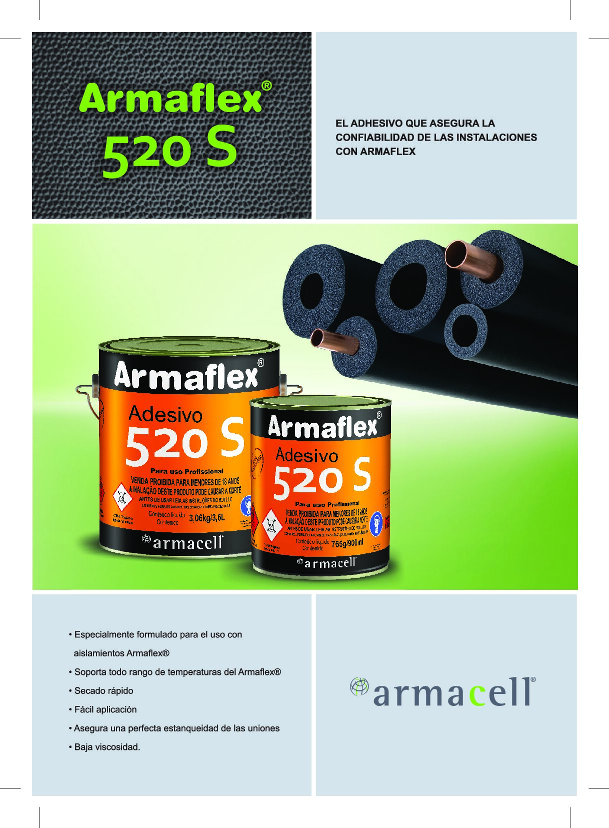 ADHESIVO ARMACELL 520 S - Argen Confort S.A